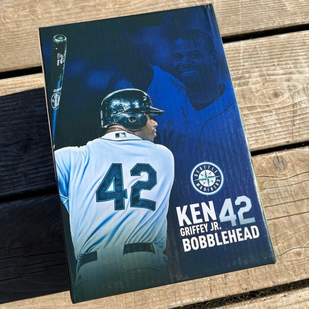 Ken Griffey Jr. bobblehead with Jackie Robinson #42 tribute